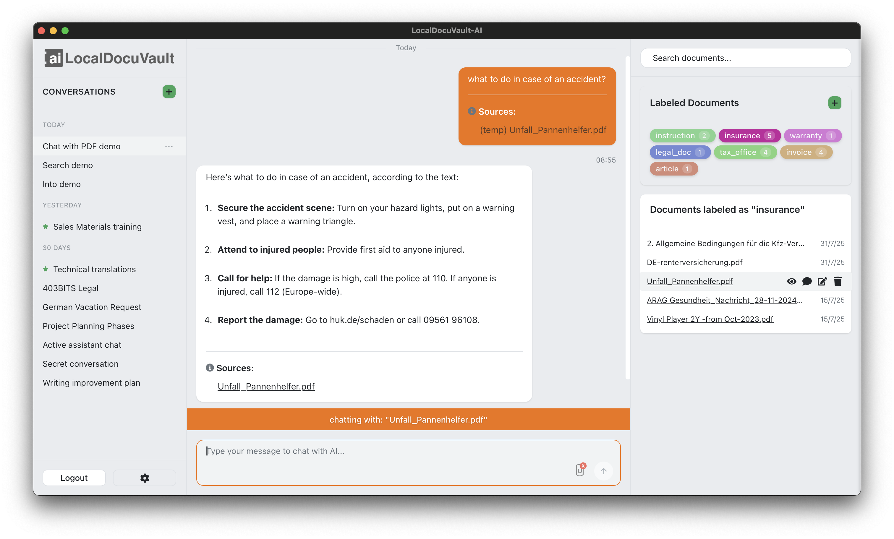 Screenshot AI PDF Chat