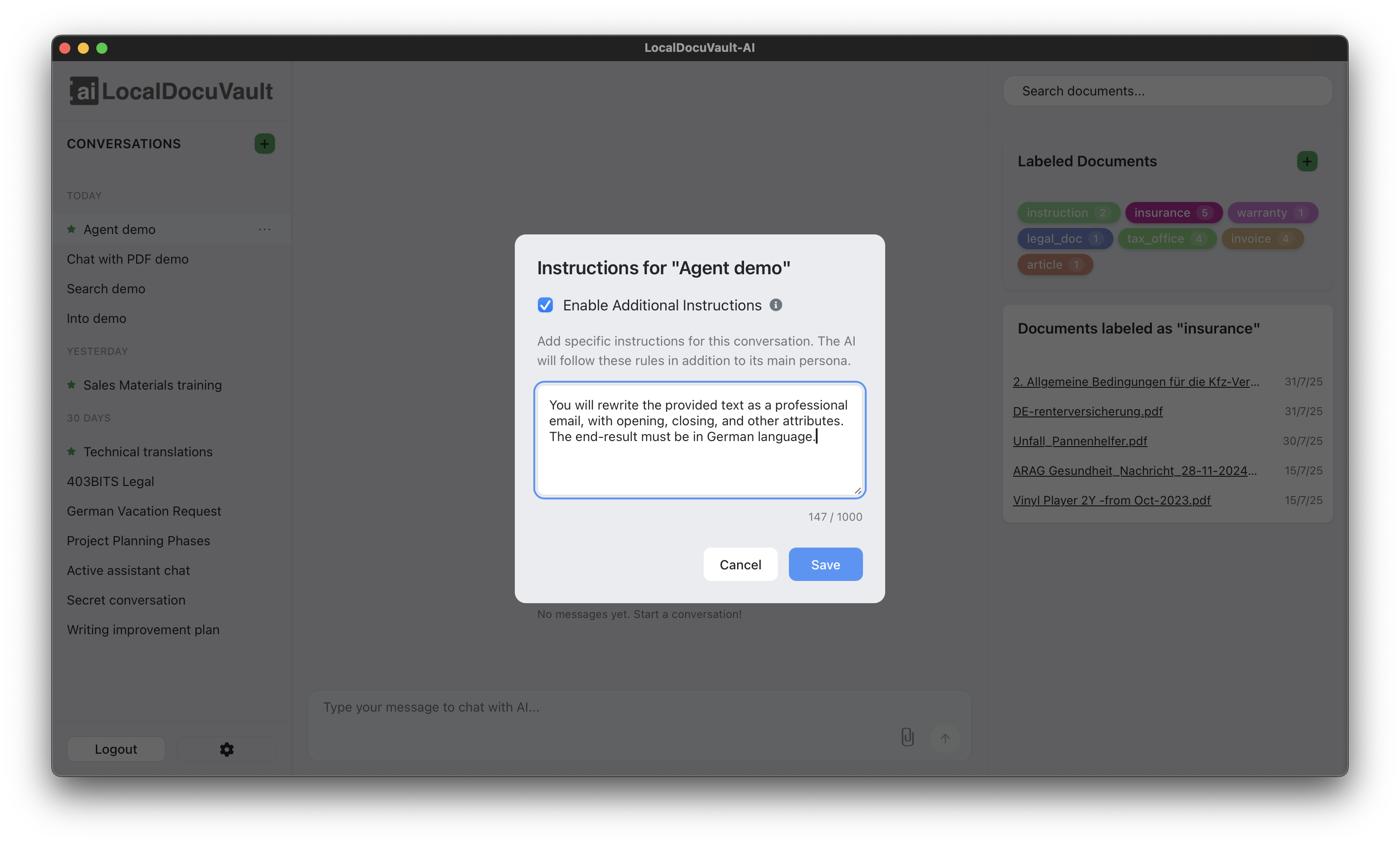 Screenshot PDF Chat