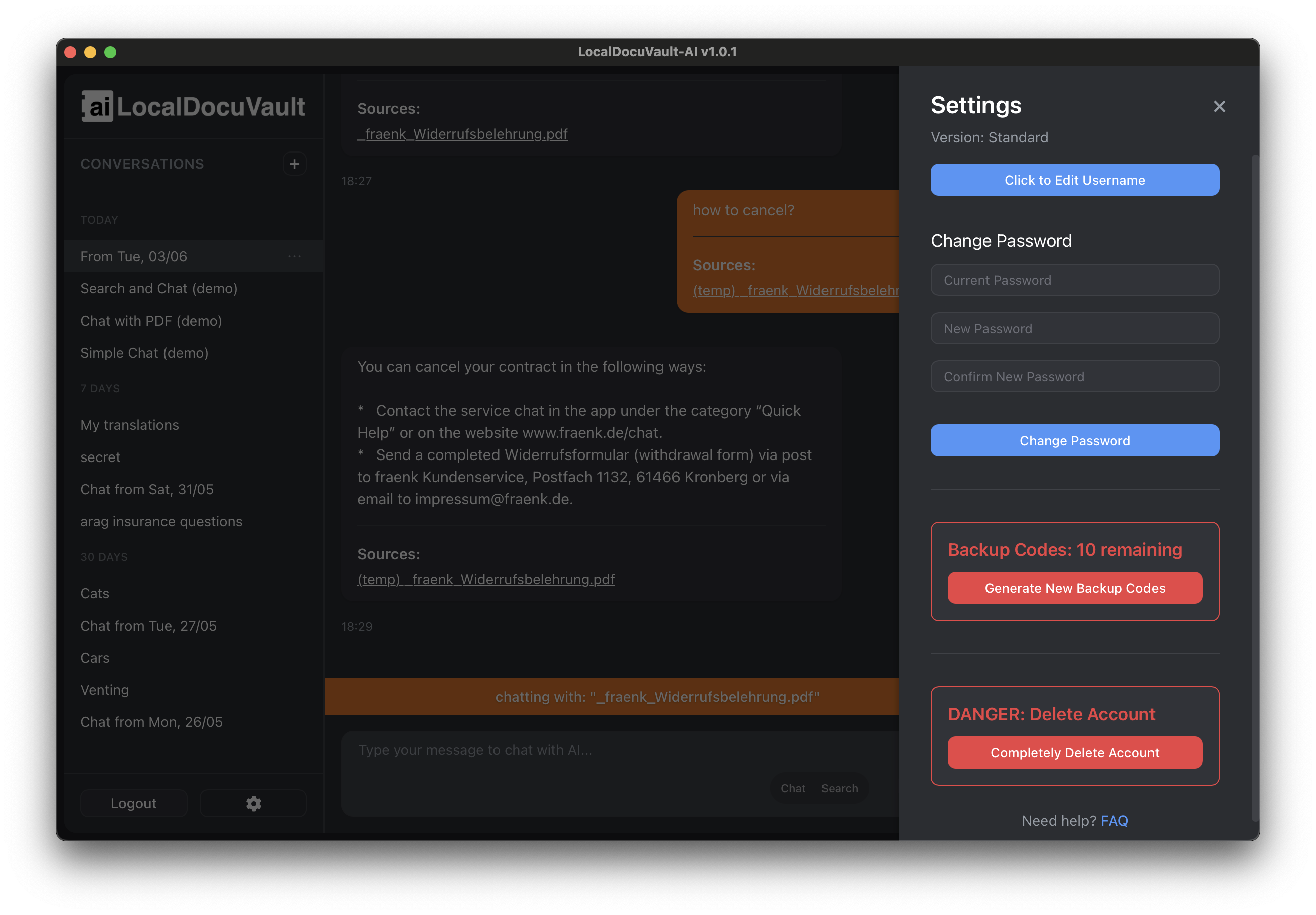 Screenshot Settings